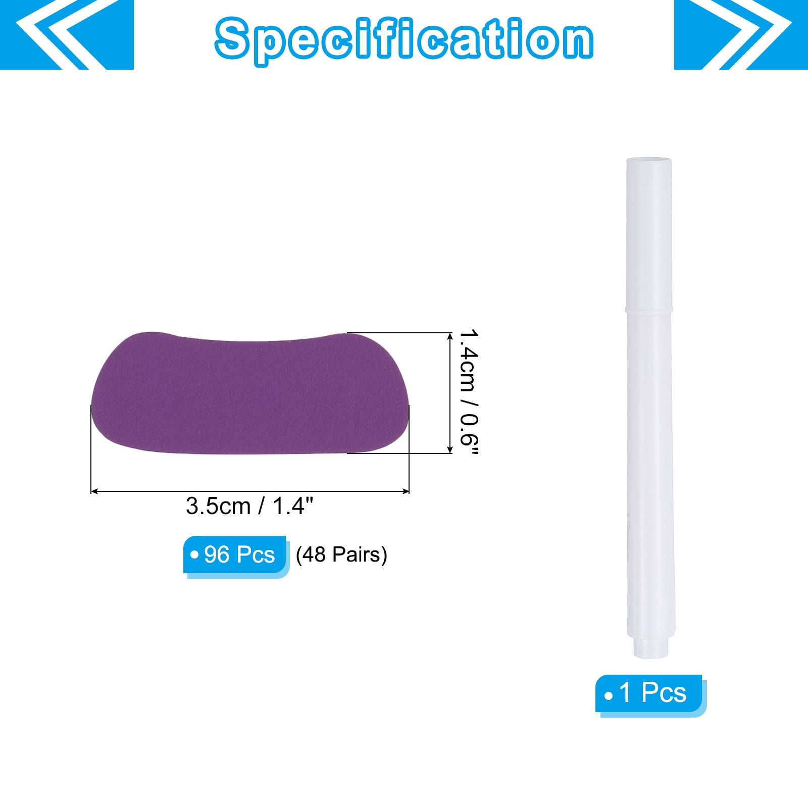 Unique Bargains Sports Eye Stickers Set with Pencil for Baseball and Softball Games Purple