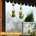 thumbnail image 5 of Cat Wind Chimes Outdoor Hanging Handmade, Unique Hollow Design Artistic Atmosphere, Rustproof Metal Nylon Rope Durable Garden Decoration, Cat Themed Gift For Cat Lovers Various, 5 of 5