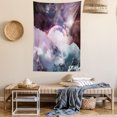 thumbnail image 2 of Outer Space Tapestry, Planets in Fantastic Space Natural Scenery Galaxy Print, Wall Hanging for Bedroom Living Room Dorm Decor, 40W X 60L Inches, Dried Rose Pale Pink Pale Blue, by Ambesonne, 2 of 5