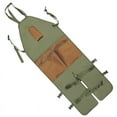 thumbnail image 4 of Heavy-Duty Waxed Canvas Work Apron with Multiple Pockets for Gardening Cooking Woodworking, Adjustable Crossback Design, Chest & Hip Tool Storage, Durable Utility Apron for Men & Women, 4 of 8