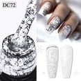 thumbnail image 2 of Esmalte de uñas en Gel con copos de nieve, barniz semipermanente UV LED, blanco lechoso, rosa, purpurina, lentejuelas de nieve, diseño artístico para manicura, 7ml, 2 of 4