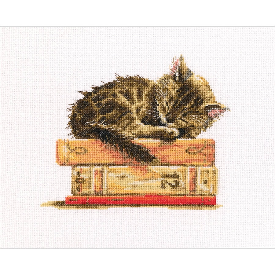 Cat's Dream Counted Cross Stitch Kit, 7.75" x 6.5", 14 Count - Walmart.com