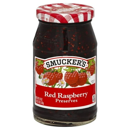 (2 Pack) Smucker's Red Raspberry Preserves, (Best Store Bought Raspberry Jam)