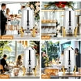 thumbnail image 2 of ROVSUN 3.5 Gallon/13L Beverage Dispenser Gold Accent, Stainless Steel Coffee Chafer Urn with Fuel Holder, Drink Dispenser with Ice Container Spigot, Hot & Cold Drinks for Party Catering Event, 2 of 8
