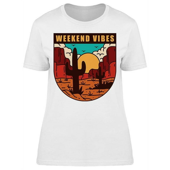 Weekend Vibes Graphic T-Shirt Women -Image by Shutterstock, Female Medium