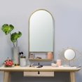thumbnail image 4 of Stratton Home Decor S21012 Madeline Miroir avec Étagère Pliable - Or & Naturel, 4 of 4