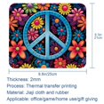 thumbnail image 5 of Peace Sign Square Gaming Mouse Pad, 8.3x9.8 Inch Non-Slip Rubber Bottom Printed Mousepad for Office and Gaming, 5 of 6