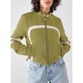 thumbnail image 3 of Chaqueta Saodimallsu de piel sintética para mujer con cremallera y cuello alto, 3 of 6