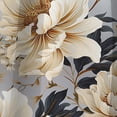 thumbnail image 4 of Designart "Neutral Beige Peony Sophistication" Floral Blackout Curtain Single Panel, 4 of 4