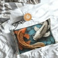 thumbnail image 5 of Honeii Colorful Koi Fish Art Print Pillow Cases,Plush Throw Pillow Covers,Decorative Pillowcase for Sofa, Couch, Living Room-14"x20", 5 of 6