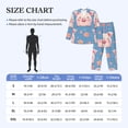 thumbnail image 3 of KLL Cute Pig Flowers Sleepwear Mens Flannel Pajamas,Long Cotton Pj Set, 3 of 7