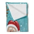 thumbnail image 2 of Santa Soft Flannel Fleece Throw Blanket, Rudolph Deer and Santa Claus Greeting the New Year Happily in Cartoon Style, Cozy Plush for Indoor and Outdoor Use, 70" x 90", Multicolor, by Ambesonne, 2 of 5