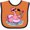 Orange and Black, variant on Inktastic Flamingo with Sunglasses Pool Float and Drink Boys or Girls Baby Bib
