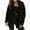 Black, variant on Women Winter Coat with Oversized Collar for Outdoor Warmth and Comfortable Loose Fit Outerwear