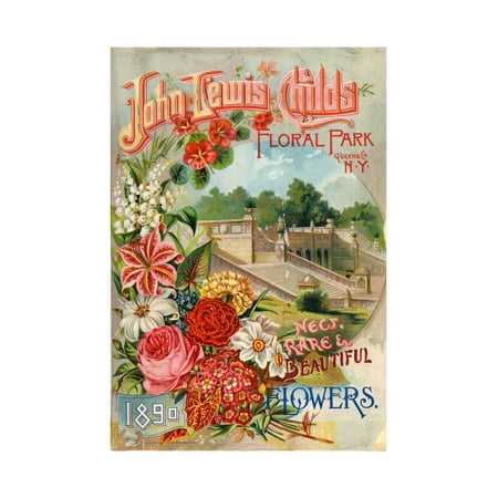 Seed Catalogues: John Lewis Childs: New, Rare and Beautiful Flowers. Floral Park, NY, 1890 Print Wall