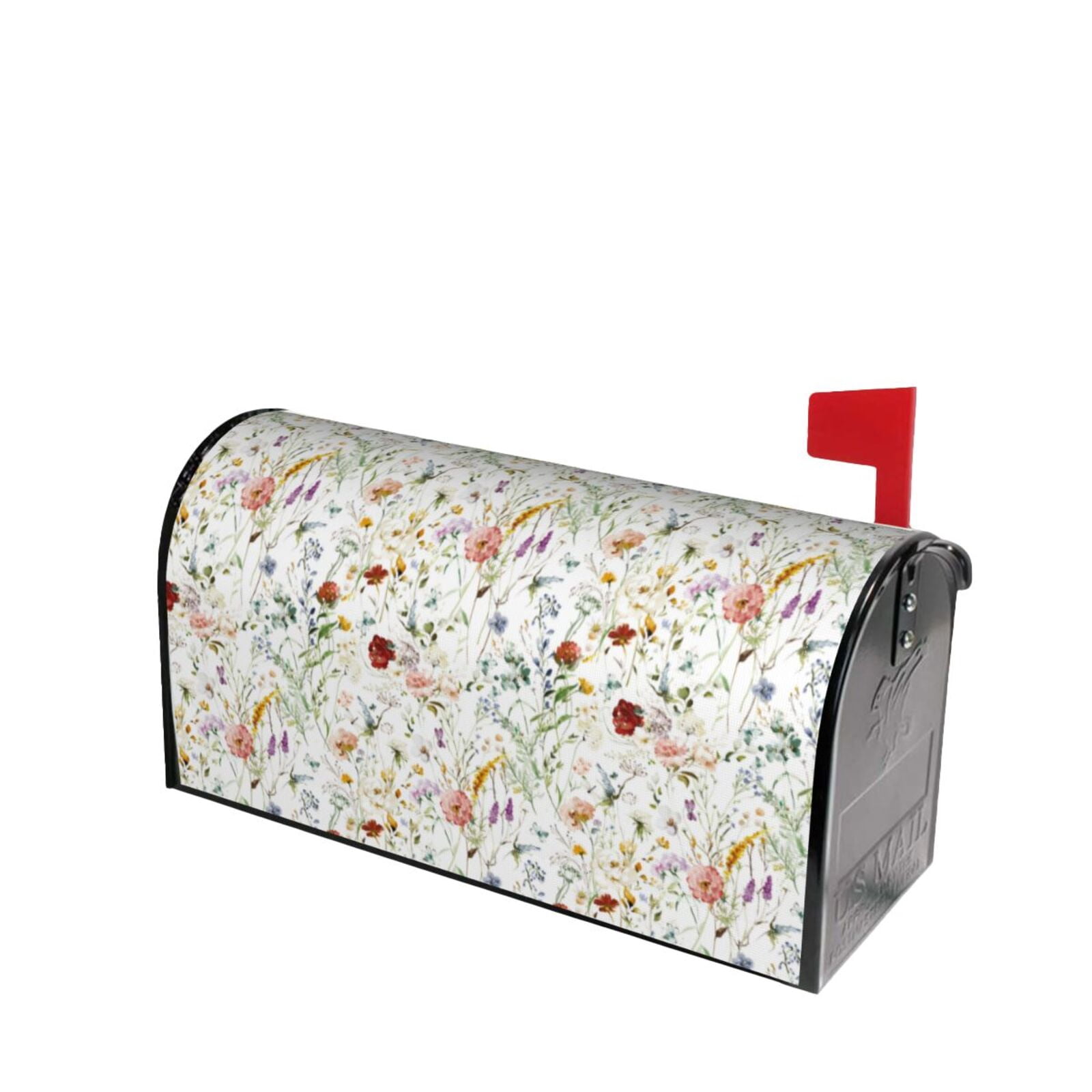 Xecao Wildflower Watercolor for Mailbox Cover with Magnetic Strips, Waterproof and Sunscreen, Adds a Decorative Touch to Your Garden Yard.