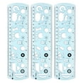 thumbnail image 1 of Unique Bargains 3pcs Unbreakable Flexible Rulers 20cm/8' Double Scale Shatterproof Folding Plastic Ruler, Light Blue, 1 of 6