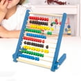 thumbnail image 6 of Education Abacus for Kids Math 10 Row Wooden Counting Frame Abacus Teach Counting, Addition and Subtraction, Math Number Game Preschool Learning Toys Blue, 6 of 8