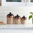 thumbnail image 2 of Gibson Elite Casa Azul Reactive Glaze Stoneware Dinnerware, 3-Piece Cannister Set, Beige/Brown, 2 of 6