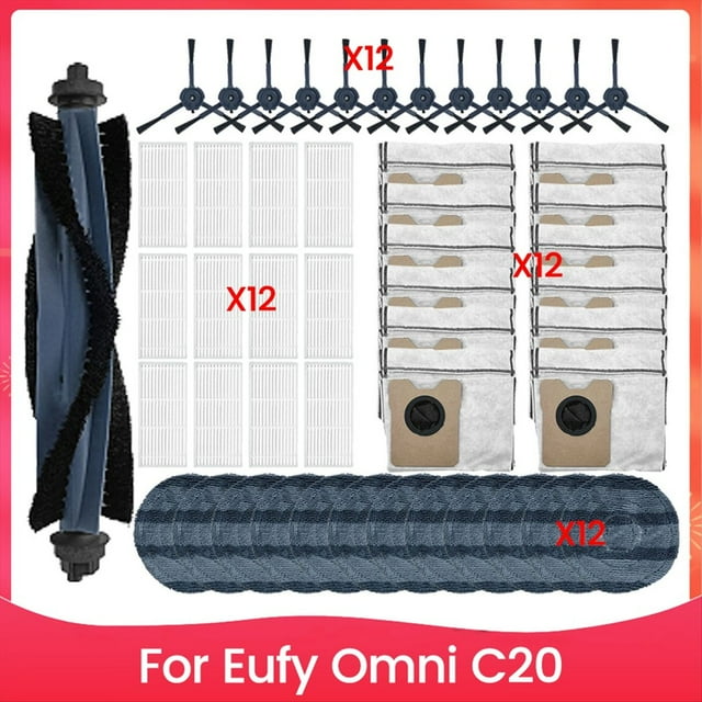 Repuestos para Aspiradora para Omni C20: Cepillo, Filtro HEPA, Mopa, Bolsa para Polvo, Repuestos de Limpieza para el Hogar.