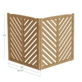 thumbnail image 6 of BELLEZE Privacy Fence Panels for Outside, Wooden Air Conditioner Fence Pool Equipment Generator Trash Can Enclosure Outdoor Fence Panels (2 Panels-Brown), 6 of 7