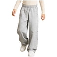 thumbnail image 2 of Haitryli Kids Boys Girls Joggers Athletic Trousers Tear Away Pants Adaptive Clothes Side Full Open Sweatpants Grey 8, 2 of 7