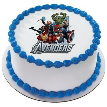 Avengers Assemble Edible For 1 4 Sheet Cake Walmart Com