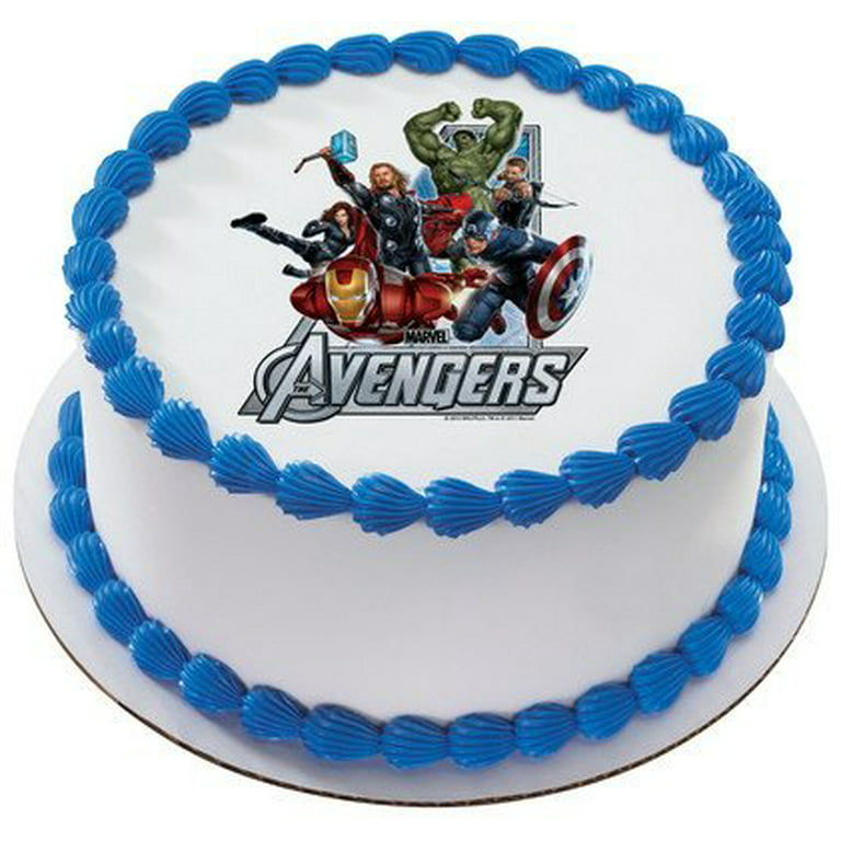 Konvention en kop Botanik The Avengers Marvel Super Heroes Personalized Edible Cake Image Topper -  Walmart.com