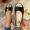 thumbnail image 4 of SZJXBUY Trendy Sandals for Women Breathable Summer Open Toe Dressy Casual Flat Sandals Comfortable Beach Vacation Ankle Strap Outdoor Walking Shoes Black,36, 4 of 9