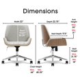 thumbnail image 3 of Elle Decor Ophelia Bentwood Task Chair in Gray, 3 of 7