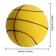 thumbnail image 2 of Silent Basketball-  Indoor Silent Basketball High-Resilience Mute Dribbling Basketball Lightweight Basketball for Dribbling and Indoor Training (Yellow 9.45inches), 2 of 6