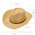 thumbnail image 2 of iHPH7 Cowgirl Accessories for Women Straw Hats for Summer Cowgirl Hat Straw Hat Beach Cowboy Hats for Women, Beige One Size, 2 of 2