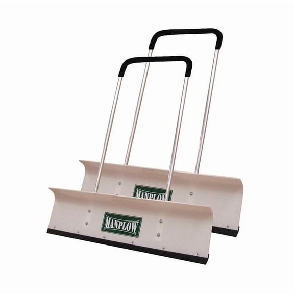 Manplow Snow Shovel, 42 in W x Plastic Blade, 48 in L Aluminum Handle PRO42 2PK