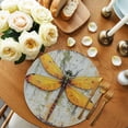 thumbnail image 2 of Vintage Dragonfly Round Placemats Set of 6 for Dinning Tables,Heat-proof Braided Table Mats 13 Inch,Spring Summer Abstract Oil Painting Washable Place Mat for Kitchen Restaurant Party Table Decor, 2 of 9
