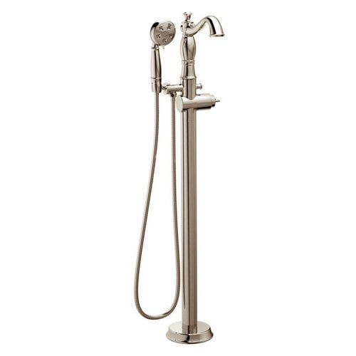 Delta T4794 Cassidy Floor Mount Roman Tub Faucet Trim Kit with H2O Kinetic Handshower by Delta