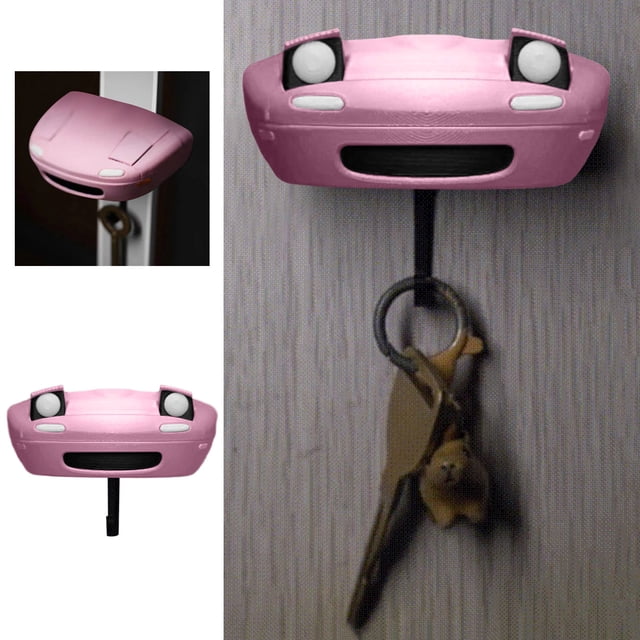 - Car Key Holder Wall Mount Stylish Open Headlights Design Functional Storage Solution for Home Hallway Kitchen Organizing Accessories
