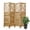Natural Wood, variant on 6 Panel Carved Room Divider Folding Privacy Screen, Freestanding Partition Wall for Home Office Bedroom Indoor Outdoor No Assembly Required