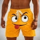 thumbnail image 1 of Ceisia Eye-Catching Stretchy Mens Loose Fit 5-Inch Swim Trunks Tongue-Out Smiley Print Beach Casual Shorts Gifts, 1 of 5