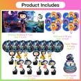 thumbnail image 6 of Coraline Themed Birthday Party Decor Set - Balloons, Paper Plates, Cake Toppers, Tableware & 5x2.3ft Backdrop Banner, 6 of 7