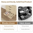 thumbnail image 4 of 5 Dresser for Bedroom, 41.3 in Tall Vertical Drawer Dresser with Large Storage, Freestanding Wooden Closet Chest for Bedroom, Living Room, Natural Oak, 4 of 7