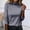 Grey, variant on Womens Turtleneck Long Sleeve Shirt Pullover Tops Soft Knitted Sweater Sparkly Blouse Tunic Top