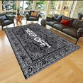 thumbnail image 1 of Keep Off Area Rug, Popular Modern Themed Rug for Living Room, Black (31"x47" = 80x120cm), 1 of 7