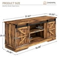 thumbnail image 6 of Oneinmil Farmhouse TV Stand for TVs up to 65", Brown, With Sliding Barn Door, 6 of 8