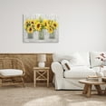 thumbnail image 2 of Stupell Industries Three Sunflower Bouquets Country Planks Still Life Graphic Art Gallery Wrapped Canvas Print Wall Art, Design by Ziwei Li, 2 of 7