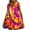 Multicolor#3, variant on Viikei Women Dress Summer Maxi Dresses,Sun Dresses for Women Plus Size,Women's Tie Printed Casual Loose Pleated Sleeveless V-neck Dress with Pockets Multicolor S