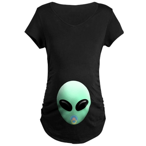 CafePress - Baby Alien Maternity Dark T Shirt - Maternity Dark T-Shirt
