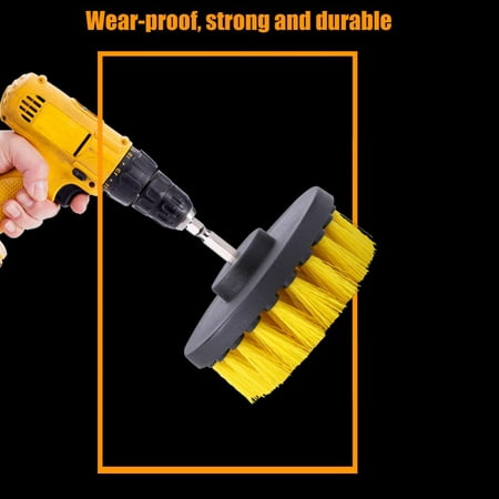 Tile Grout Cleaner Bathtub Toilet Brush PP Bristles Drill Attachment Cleaning Tool, Drill Cleaning Brush,Drill (Best Way To Clean Bathtub Grout)