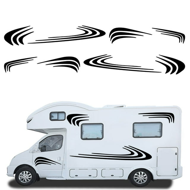 Calcomanías gráficas de rayas de RV de dos lados para coche pegatinas de vinilo para coche