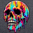 thumbnail image 3 of CafePress - Vibrant Melting Skull - Men's Long Sleeve Charcoal Pajama Set, 3 of 7