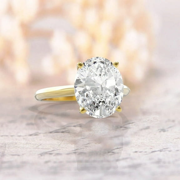 3 Carat Oval Cut Mossianite Engagement Ring S925 Sterling Silver Promise Wedding Ring for Women Gift For Her